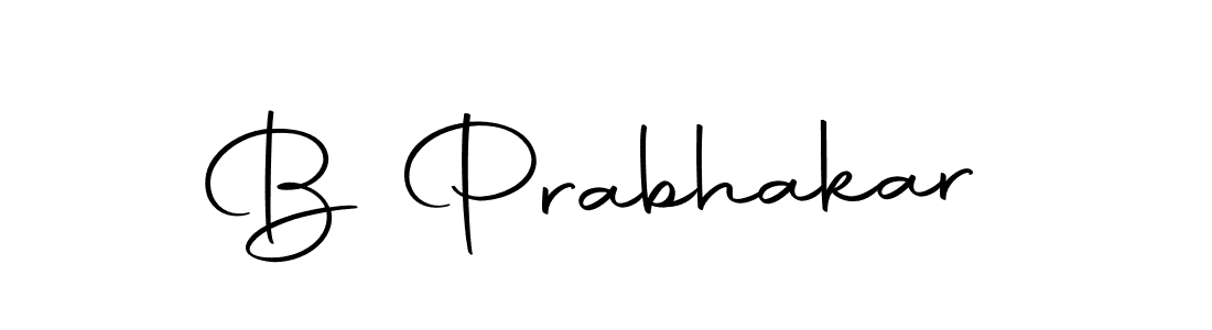 Design your own signature with our free online signature maker. With this signature software, you can create a handwritten (Autography-DOLnW) signature for name B Prabhakar. B Prabhakar signature style 10 images and pictures png