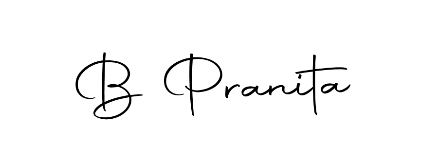 Design your own signature with our free online signature maker. With this signature software, you can create a handwritten (Autography-DOLnW) signature for name B Pranita. B Pranita signature style 10 images and pictures png