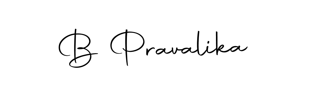 Create a beautiful signature design for name B Pravalika. With this signature (Autography-DOLnW) fonts, you can make a handwritten signature for free. B Pravalika signature style 10 images and pictures png