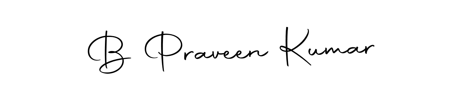Use a signature maker to create a handwritten signature online. With this signature software, you can design (Autography-DOLnW) your own signature for name B Praveen Kumar. B Praveen Kumar signature style 10 images and pictures png