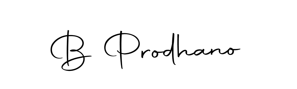 How to make B Prodhano name signature. Use Autography-DOLnW style for creating short signs online. This is the latest handwritten sign. B Prodhano signature style 10 images and pictures png
