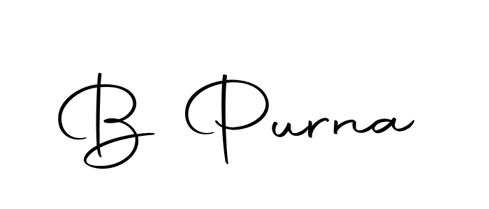 How to make B Purna signature? Autography-DOLnW is a professional autograph style. Create handwritten signature for B Purna name. B Purna signature style 10 images and pictures png