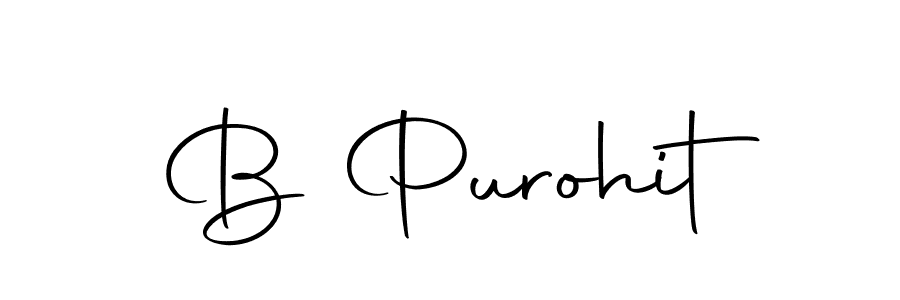 How to make B Purohit name signature. Use Autography-DOLnW style for creating short signs online. This is the latest handwritten sign. B Purohit signature style 10 images and pictures png