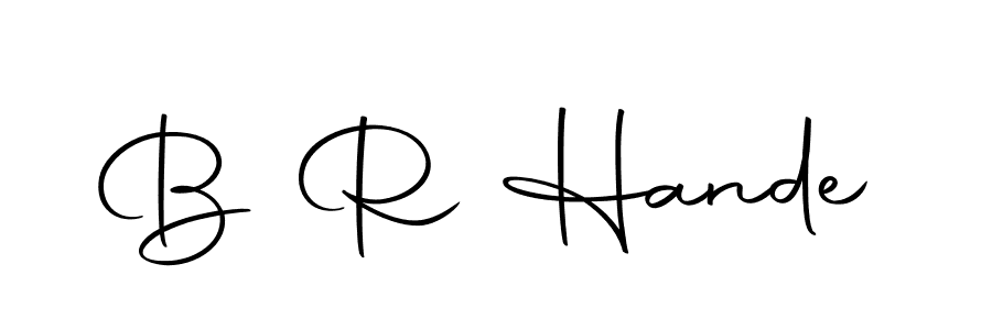 Create a beautiful signature design for name B R Hande. With this signature (Autography-DOLnW) fonts, you can make a handwritten signature for free. B R Hande signature style 10 images and pictures png