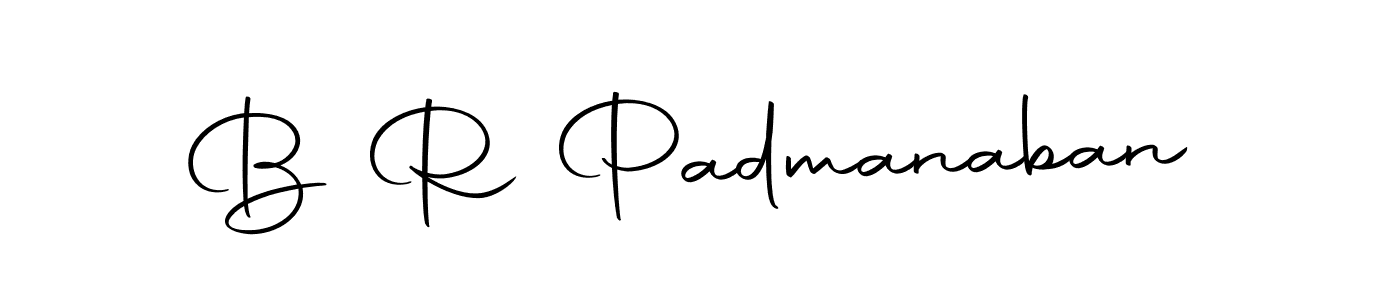 How to make B R Padmanaban name signature. Use Autography-DOLnW style for creating short signs online. This is the latest handwritten sign. B R Padmanaban signature style 10 images and pictures png