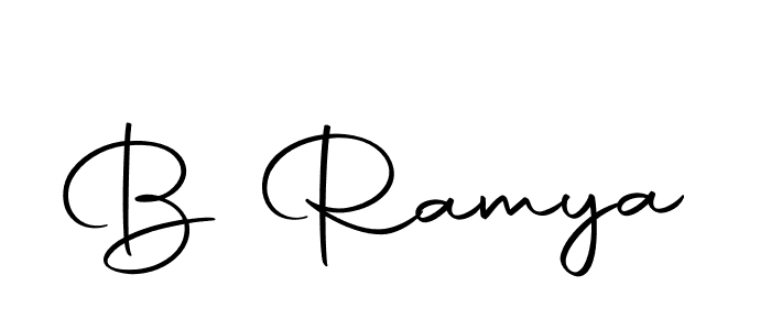 How to make B Ramya name signature. Use Autography-DOLnW style for creating short signs online. This is the latest handwritten sign. B Ramya signature style 10 images and pictures png