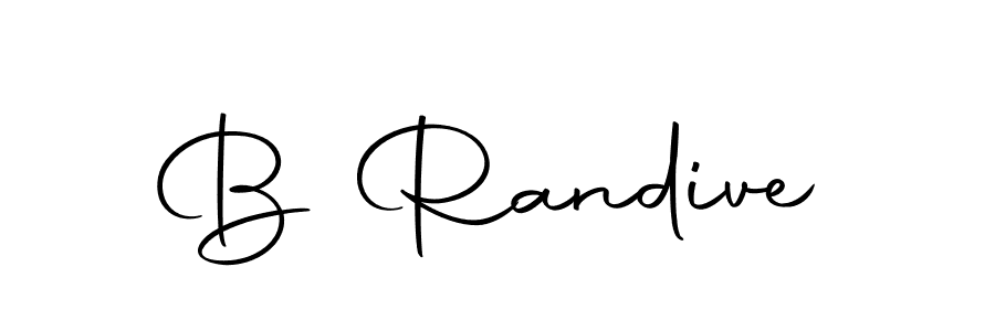 Create a beautiful signature design for name B Randive. With this signature (Autography-DOLnW) fonts, you can make a handwritten signature for free. B Randive signature style 10 images and pictures png