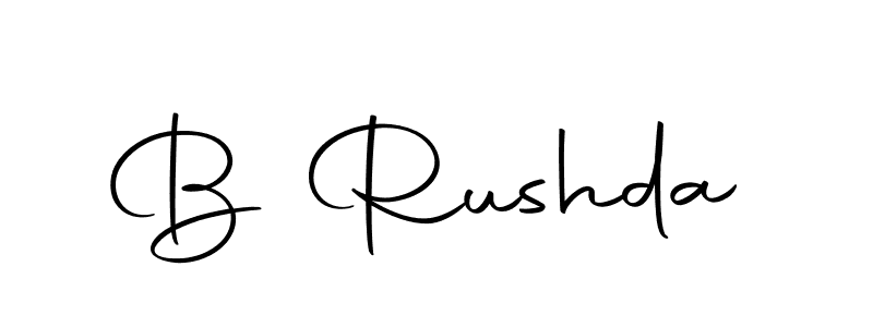 if you are searching for the best signature style for your name B Rushda. so please give up your signature search. here we have designed multiple signature styles  using Autography-DOLnW. B Rushda signature style 10 images and pictures png