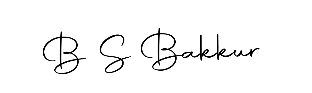 Create a beautiful signature design for name B S Bakkur. With this signature (Autography-DOLnW) fonts, you can make a handwritten signature for free. B S Bakkur signature style 10 images and pictures png