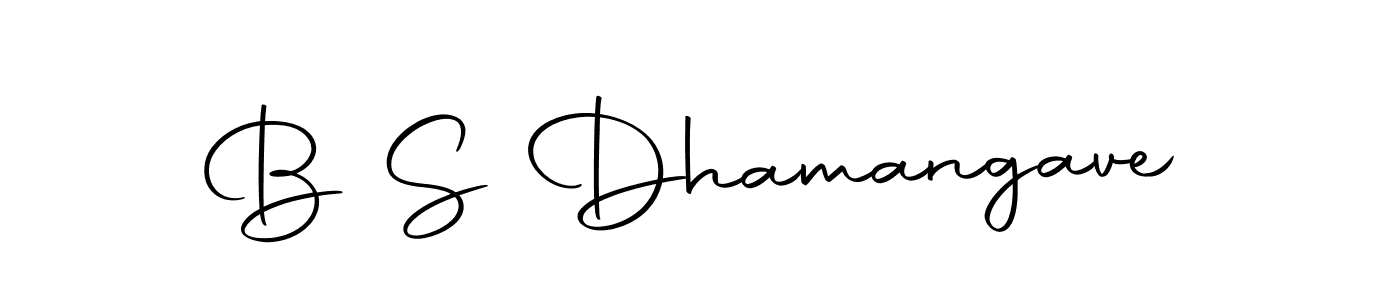 The best way (Autography-DOLnW) to make a short signature is to pick only two or three words in your name. The name B S Dhamangave include a total of six letters. For converting this name. B S Dhamangave signature style 10 images and pictures png