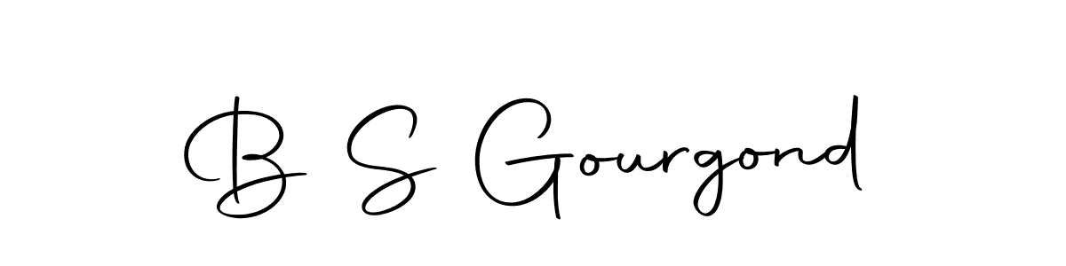Create a beautiful signature design for name B S Gourgond. With this signature (Autography-DOLnW) fonts, you can make a handwritten signature for free. B S Gourgond signature style 10 images and pictures png