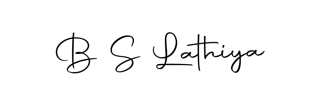 The best way (Autography-DOLnW) to make a short signature is to pick only two or three words in your name. The name B S Lathiya include a total of six letters. For converting this name. B S Lathiya signature style 10 images and pictures png