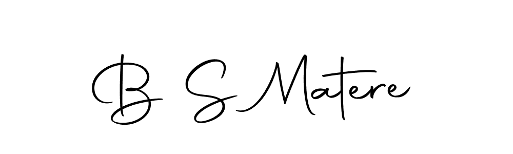 Make a beautiful signature design for name B S Matere. With this signature (Autography-DOLnW) style, you can create a handwritten signature for free. B S Matere signature style 10 images and pictures png
