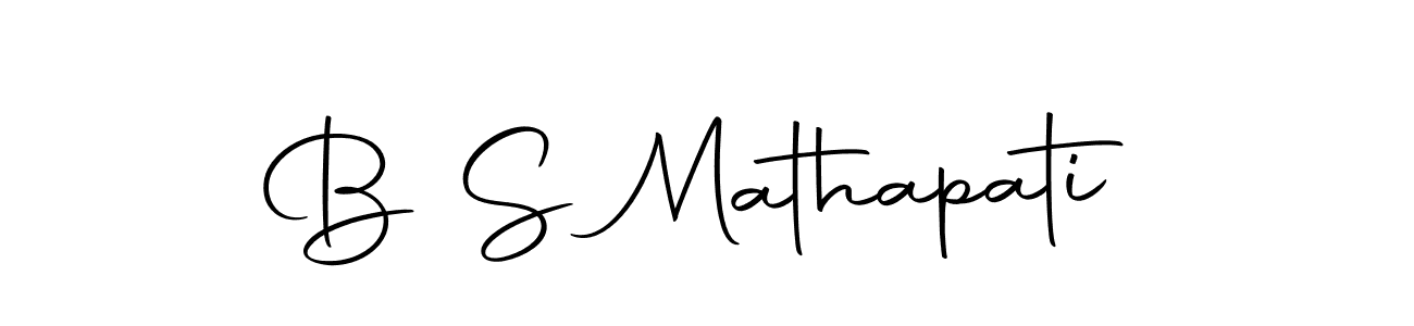 Make a beautiful signature design for name B S Mathapati. With this signature (Autography-DOLnW) style, you can create a handwritten signature for free. B S Mathapati signature style 10 images and pictures png