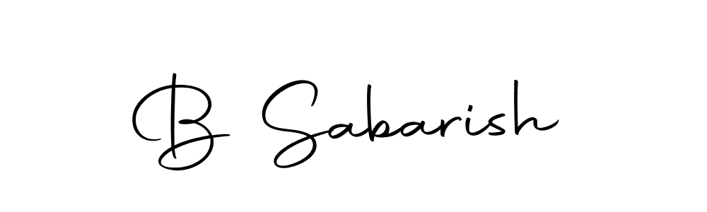 Design your own signature with our free online signature maker. With this signature software, you can create a handwritten (Autography-DOLnW) signature for name B Sabarish. B Sabarish signature style 10 images and pictures png