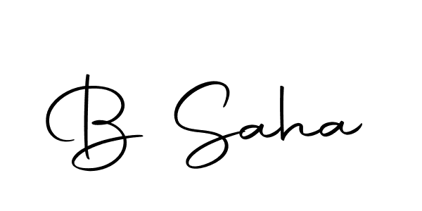 Design your own signature with our free online signature maker. With this signature software, you can create a handwritten (Autography-DOLnW) signature for name B Saha. B Saha signature style 10 images and pictures png