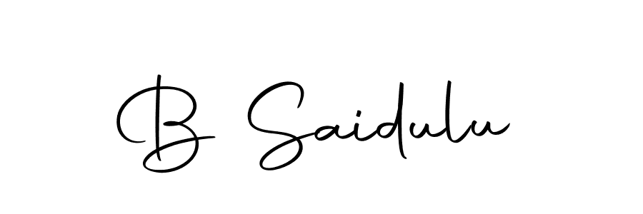How to make B Saidulu name signature. Use Autography-DOLnW style for creating short signs online. This is the latest handwritten sign. B Saidulu signature style 10 images and pictures png
