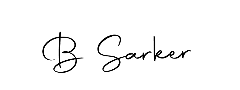How to make B Sarker name signature. Use Autography-DOLnW style for creating short signs online. This is the latest handwritten sign. B Sarker signature style 10 images and pictures png
