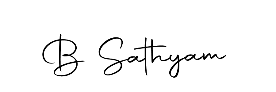 Create a beautiful signature design for name B Sathyam. With this signature (Autography-DOLnW) fonts, you can make a handwritten signature for free. B Sathyam signature style 10 images and pictures png