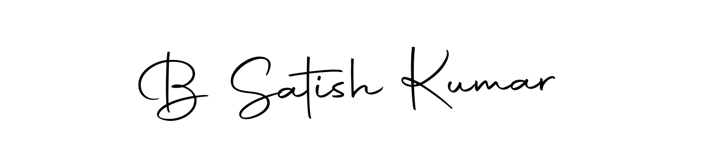 Make a beautiful signature design for name B Satish Kumar. Use this online signature maker to create a handwritten signature for free. B Satish Kumar signature style 10 images and pictures png