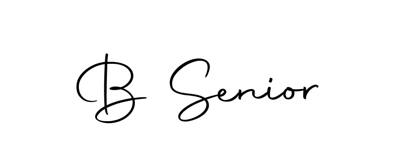 Use a signature maker to create a handwritten signature online. With this signature software, you can design (Autography-DOLnW) your own signature for name B Senior. B Senior signature style 10 images and pictures png