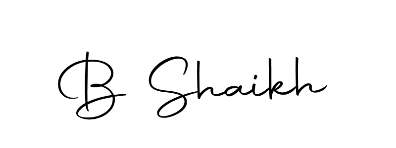 How to make B Shaikh name signature. Use Autography-DOLnW style for creating short signs online. This is the latest handwritten sign. B Shaikh signature style 10 images and pictures png