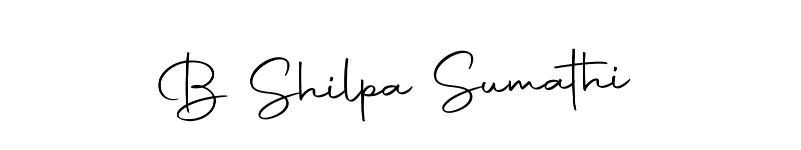 Make a beautiful signature design for name B Shilpa Sumathi. With this signature (Autography-DOLnW) style, you can create a handwritten signature for free. B Shilpa Sumathi signature style 10 images and pictures png