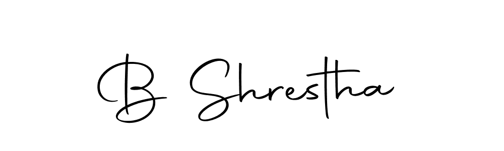 Use a signature maker to create a handwritten signature online. With this signature software, you can design (Autography-DOLnW) your own signature for name B Shrestha. B Shrestha signature style 10 images and pictures png