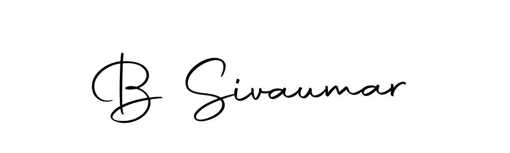How to make B Sivaumar name signature. Use Autography-DOLnW style for creating short signs online. This is the latest handwritten sign. B Sivaumar signature style 10 images and pictures png