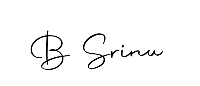 You should practise on your own different ways (Autography-DOLnW) to write your name (B Srinu) in signature. don't let someone else do it for you. B Srinu signature style 10 images and pictures png