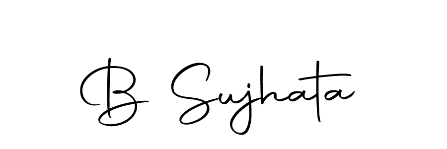 You can use this online signature creator to create a handwritten signature for the name B Sujhata. This is the best online autograph maker. B Sujhata signature style 10 images and pictures png