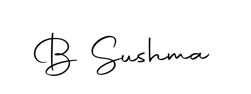 Use a signature maker to create a handwritten signature online. With this signature software, you can design (Autography-DOLnW) your own signature for name B Sushma. B Sushma signature style 10 images and pictures png