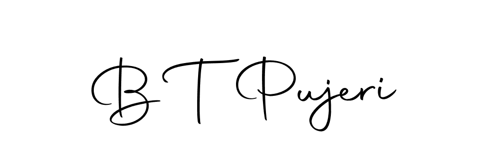 Use a signature maker to create a handwritten signature online. With this signature software, you can design (Autography-DOLnW) your own signature for name B T Pujeri. B T Pujeri signature style 10 images and pictures png