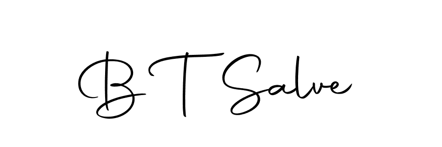 You should practise on your own different ways (Autography-DOLnW) to write your name (B T Salve) in signature. don't let someone else do it for you. B T Salve signature style 10 images and pictures png