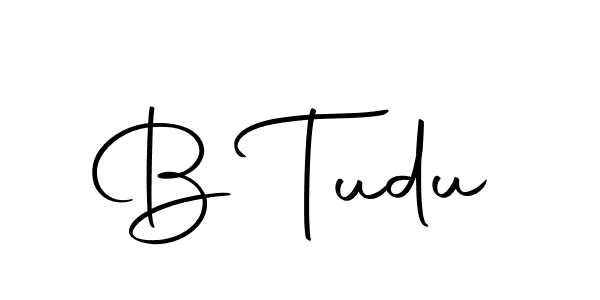 Design your own signature with our free online signature maker. With this signature software, you can create a handwritten (Autography-DOLnW) signature for name B Tudu. B Tudu signature style 10 images and pictures png