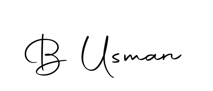 Use a signature maker to create a handwritten signature online. With this signature software, you can design (Autography-DOLnW) your own signature for name B Usman. B Usman signature style 10 images and pictures png