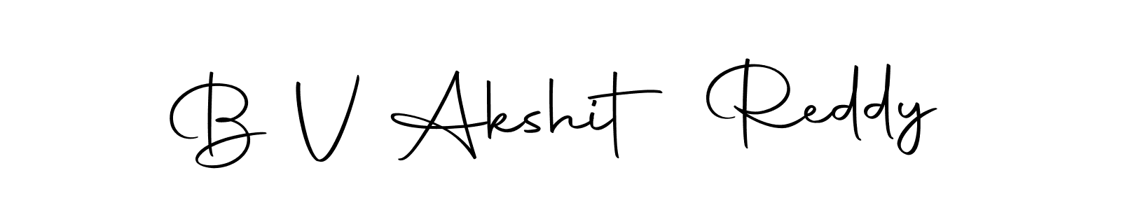 Make a short B V Akshit Reddy signature style. Manage your documents anywhere anytime using Autography-DOLnW. Create and add eSignatures, submit forms, share and send files easily. B V Akshit Reddy signature style 10 images and pictures png