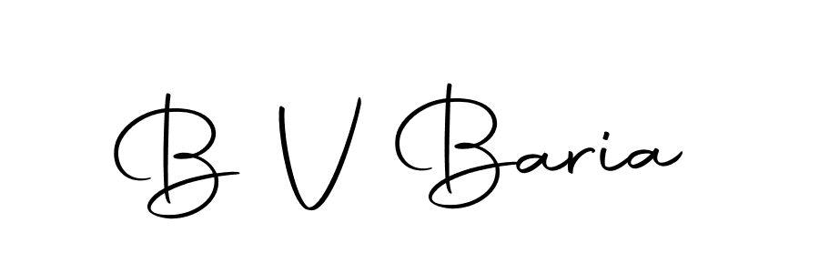B V Baria stylish signature style. Best Handwritten Sign (Autography-DOLnW) for my name. Handwritten Signature Collection Ideas for my name B V Baria. B V Baria signature style 10 images and pictures png