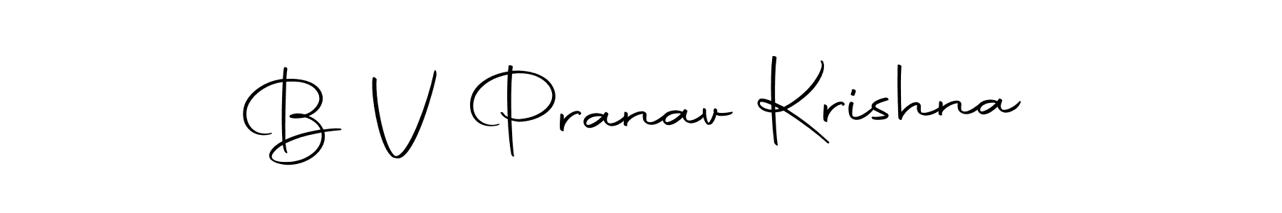 Design your own signature with our free online signature maker. With this signature software, you can create a handwritten (Autography-DOLnW) signature for name B V Pranav Krishna. B V Pranav Krishna signature style 10 images and pictures png