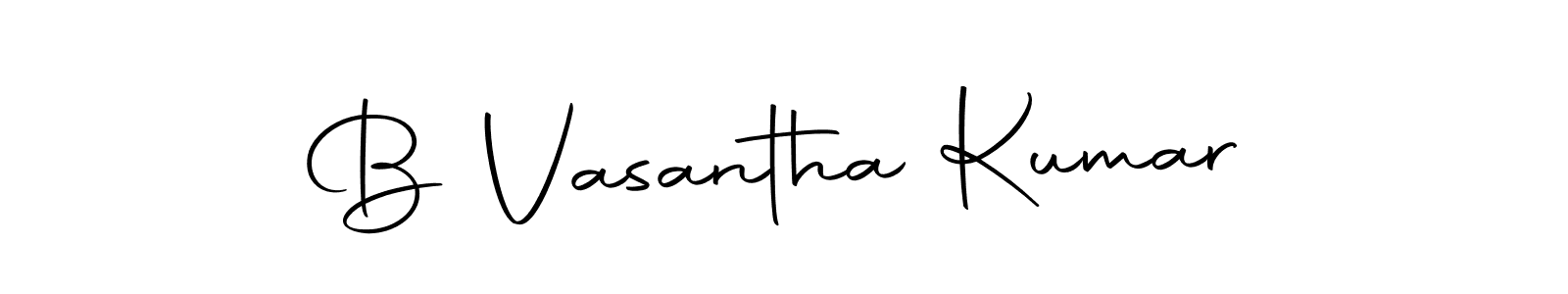 Create a beautiful signature design for name B Vasantha Kumar. With this signature (Autography-DOLnW) fonts, you can make a handwritten signature for free. B Vasantha Kumar signature style 10 images and pictures png