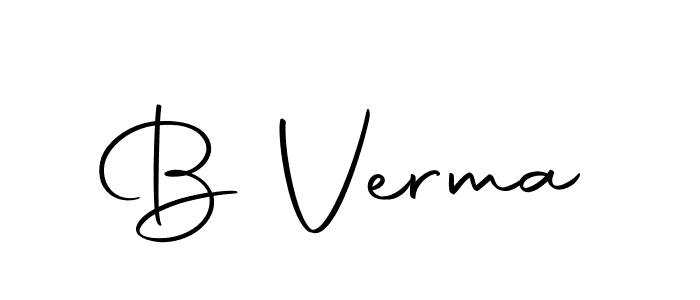 Create a beautiful signature design for name B Verma. With this signature (Autography-DOLnW) fonts, you can make a handwritten signature for free. B Verma signature style 10 images and pictures png