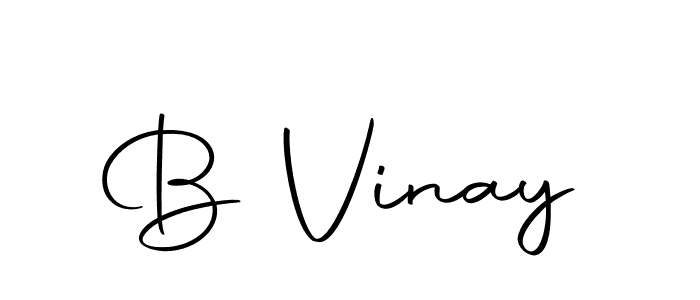 Design your own signature with our free online signature maker. With this signature software, you can create a handwritten (Autography-DOLnW) signature for name B Vinay. B Vinay signature style 10 images and pictures png