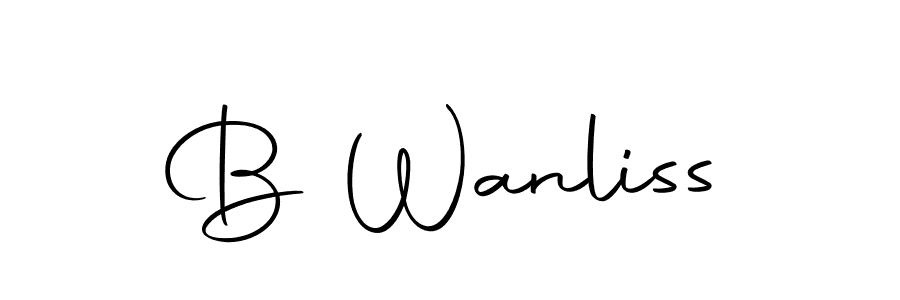 Design your own signature with our free online signature maker. With this signature software, you can create a handwritten (Autography-DOLnW) signature for name B Wanliss. B Wanliss signature style 10 images and pictures png