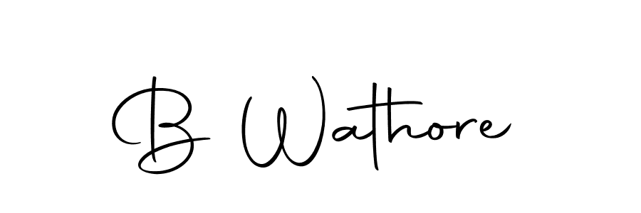 Create a beautiful signature design for name B Wathore. With this signature (Autography-DOLnW) fonts, you can make a handwritten signature for free. B Wathore signature style 10 images and pictures png