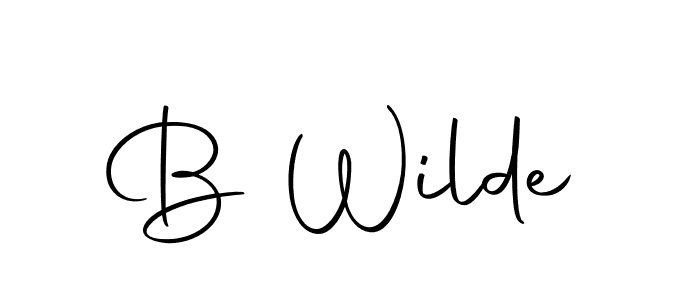 The best way (Autography-DOLnW) to make a short signature is to pick only two or three words in your name. The name B Wilde include a total of six letters. For converting this name. B Wilde signature style 10 images and pictures png