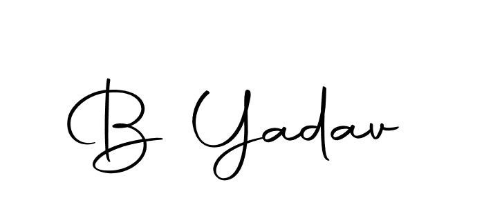 How to make B Yadav signature? Autography-DOLnW is a professional autograph style. Create handwritten signature for B Yadav name. B Yadav signature style 10 images and pictures png