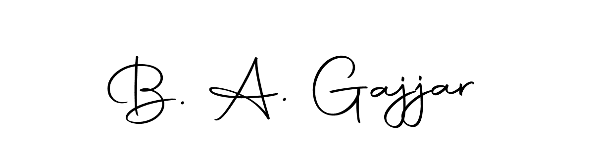 You should practise on your own different ways (Autography-DOLnW) to write your name (B. A. Gajjar) in signature. don't let someone else do it for you. B. A. Gajjar signature style 10 images and pictures png