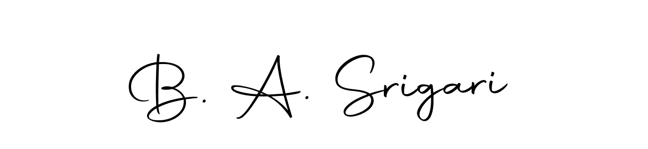 Design your own signature with our free online signature maker. With this signature software, you can create a handwritten (Autography-DOLnW) signature for name B. A. Srigari. B. A. Srigari signature style 10 images and pictures png