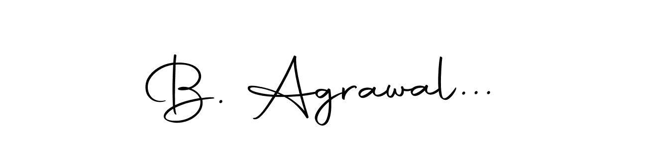 Also we have B. Agrawal... name is the best signature style. Create professional handwritten signature collection using Autography-DOLnW autograph style. B. Agrawal... signature style 10 images and pictures png