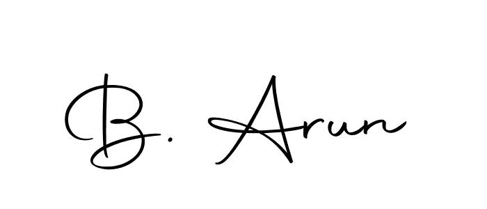 You should practise on your own different ways (Autography-DOLnW) to write your name (B. Arun) in signature. don't let someone else do it for you. B. Arun signature style 10 images and pictures png